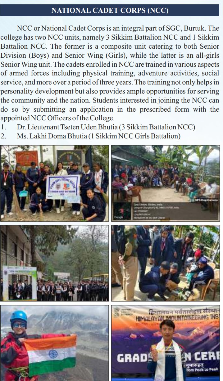 NCC Activities at SGC Burtuk